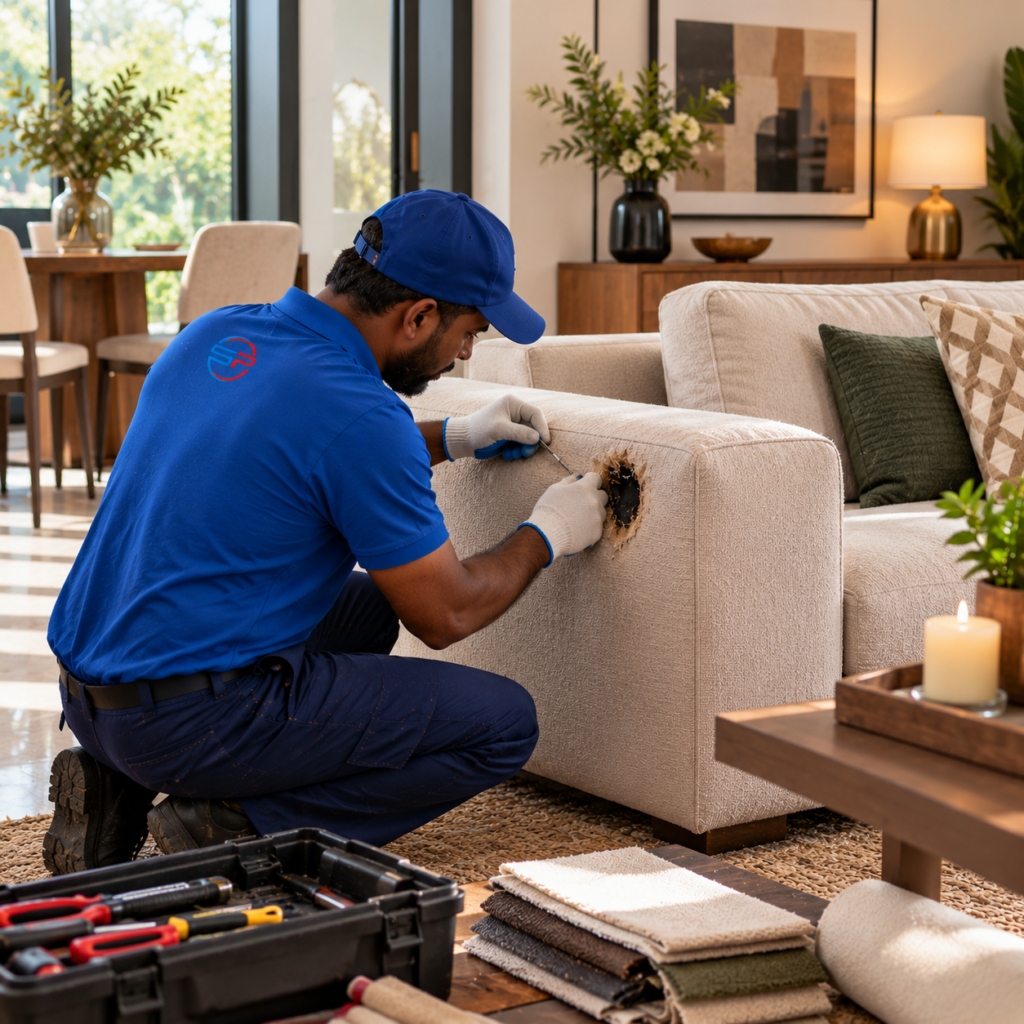 Sofa reupholstery in Dubai
